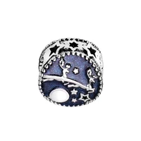 shiny 925 solid silver moments santa and the reindeer charms beads fit pandora original bracelet women diy jewelry gift