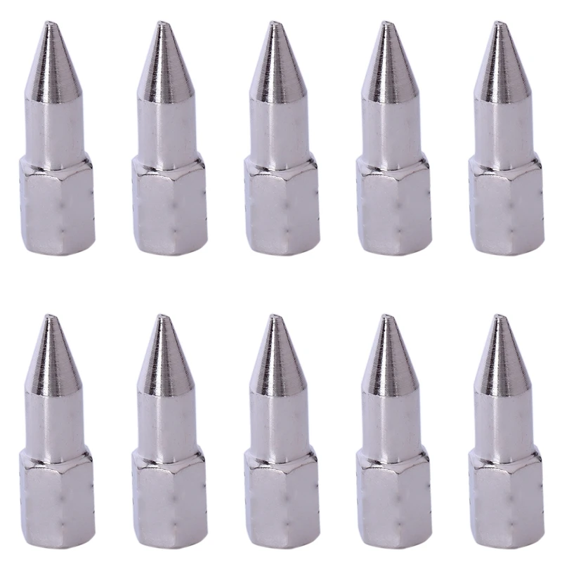 

10Pcs 9Mm Female Thread Diameter 9Mm Conic Grease Gun Nozzle Coupling Silver Color