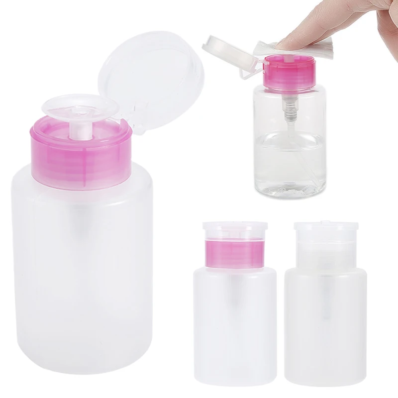 

150/210ml Nail Art Refillable Bottle Empty Press Pump Dispenser Nail Polish Remover Cleaner Makeup Moisture Bottle Manicure Tool