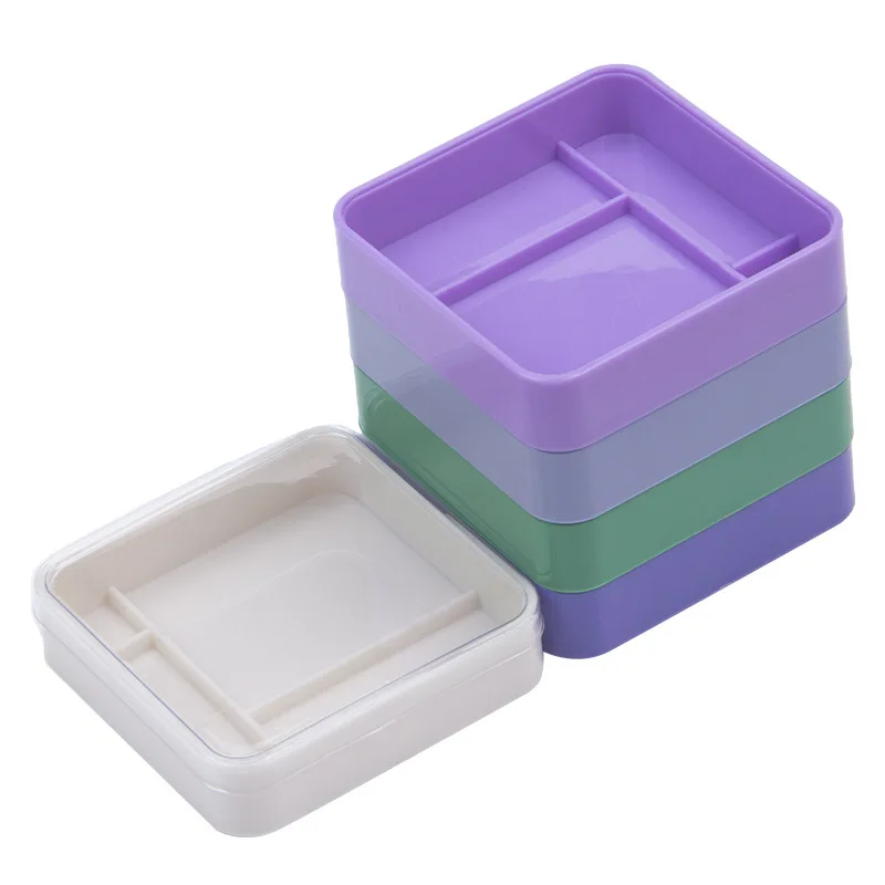 5 Layers Round/Square Plastic Watch Parts Storage Box Screw Case Watch Repair Tool Accessory Container Organizer for Watchmaker