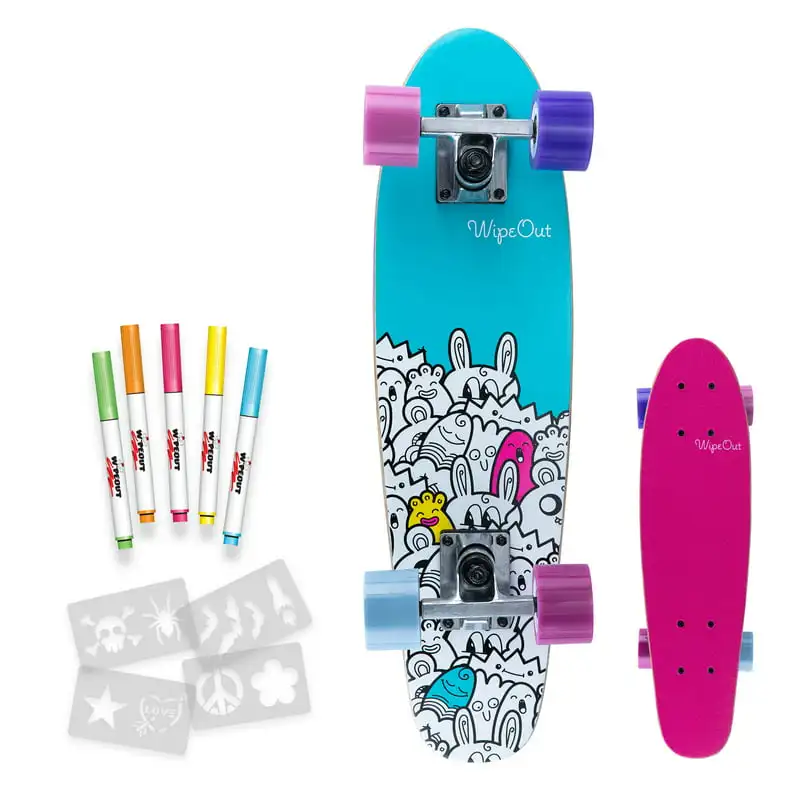 

Skateboard with Dry Erase Bottom, Teal