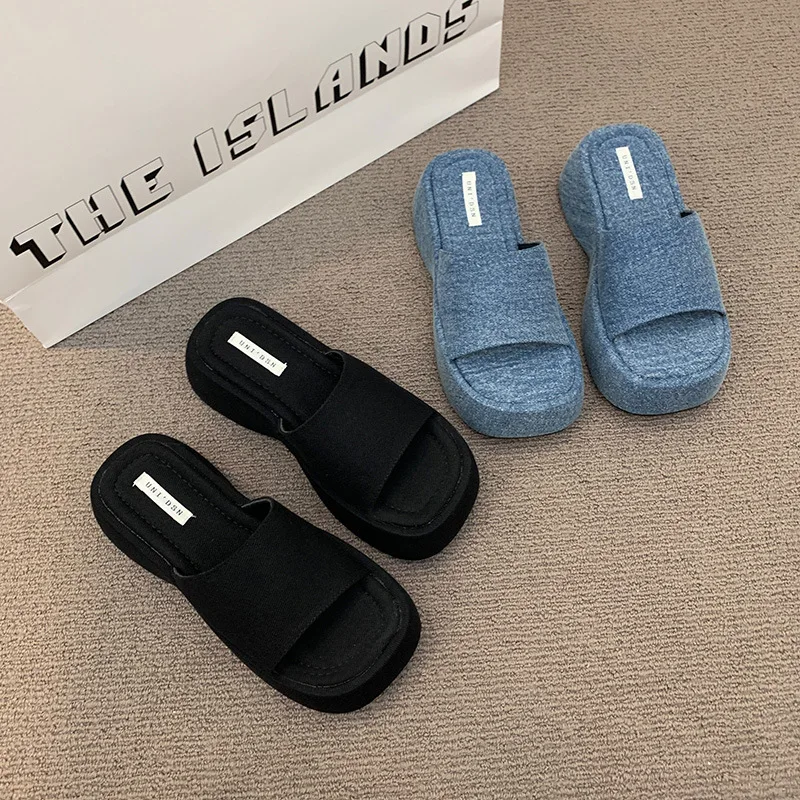 

Thick Sole Slippers for Women's Outwear Thick Sole Shoes Round Toe Matsuke Shoes 2023 New Open Toe sandals