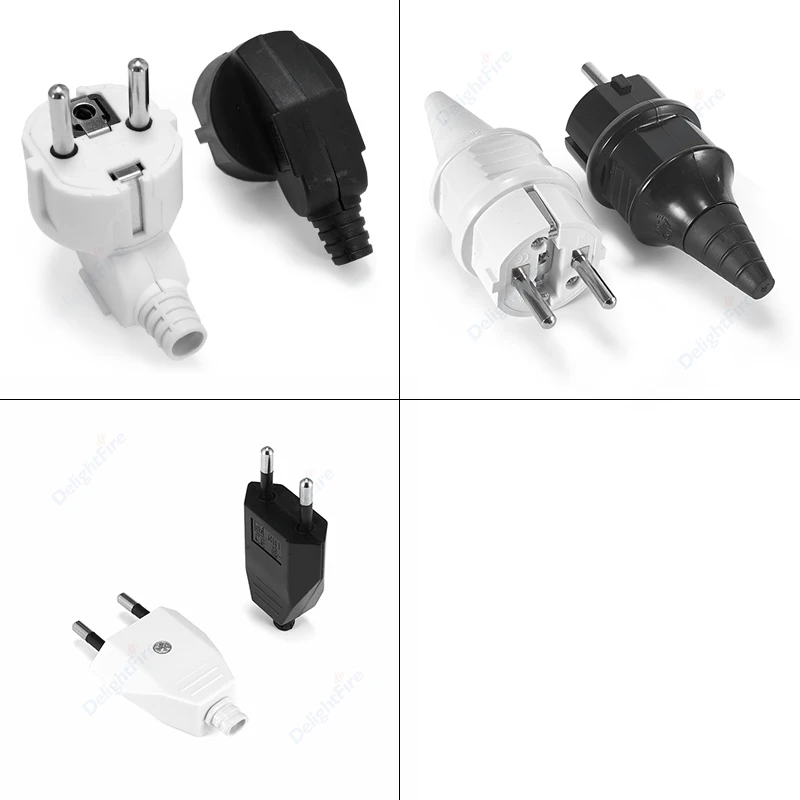 

EU Electrical Adapters Schuko France Germany Connector Screw Connections EU Replacement Plug Adapter For power supply Cable