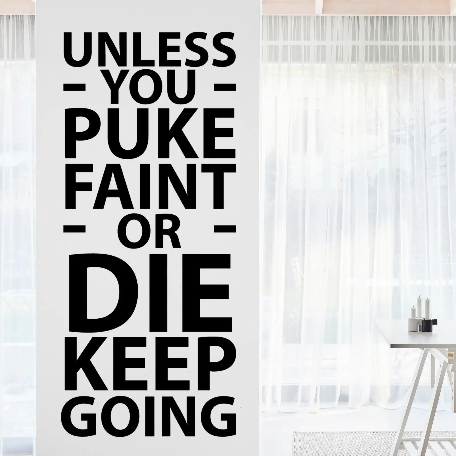 

Наклейка на стену, если только вы не пушете