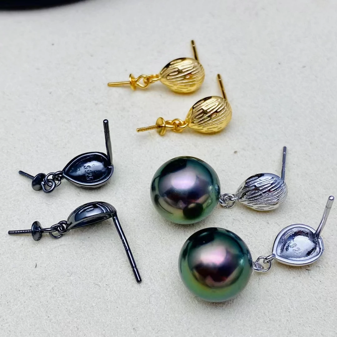 Оптовая продажа детали для крепления серебряных сережек аксессуары жемчуга 9-10