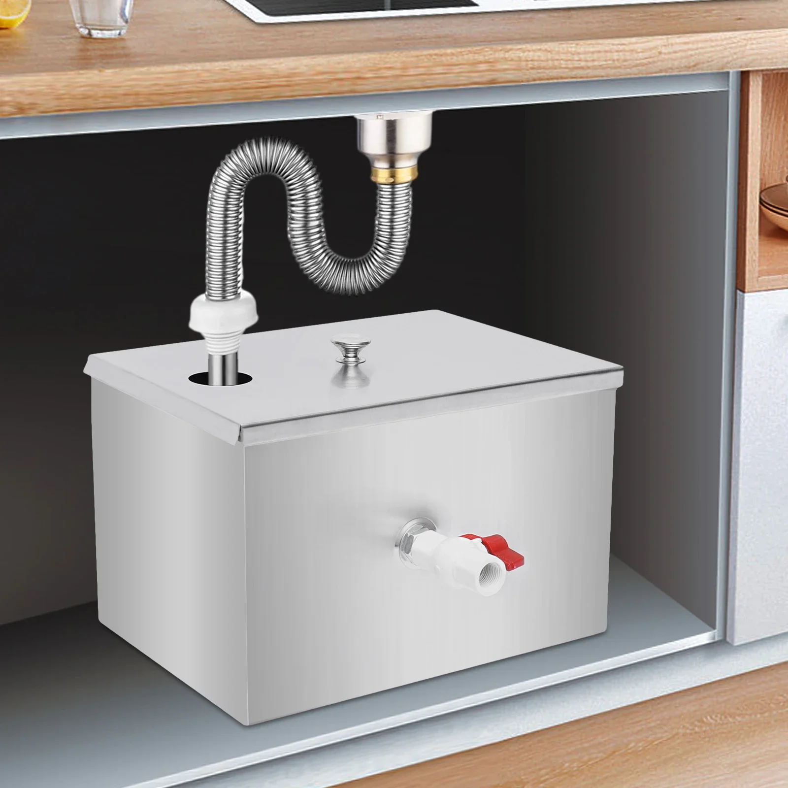 Перехватчик смазочной ловушки кухонный разделитель из нержавеющей стали для