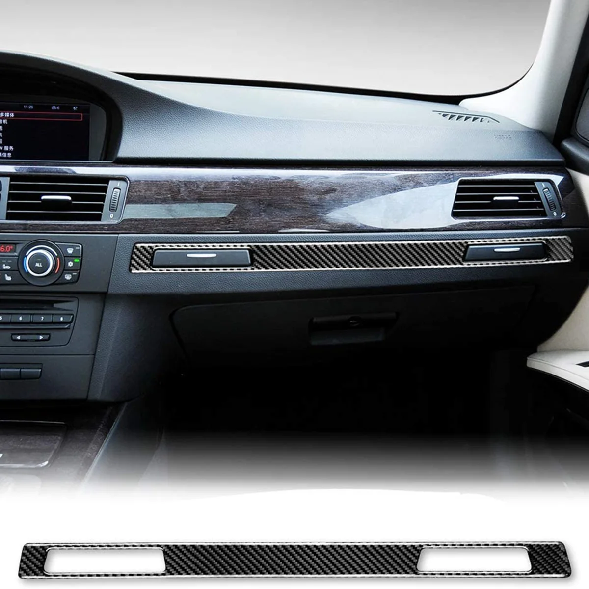

Автомобильный держатель для стакана для воды Copilot, панель, внутренняя отделка, украшение из углеродного волокна для BMW- 3 серии E90 E92 E93 2005-2012