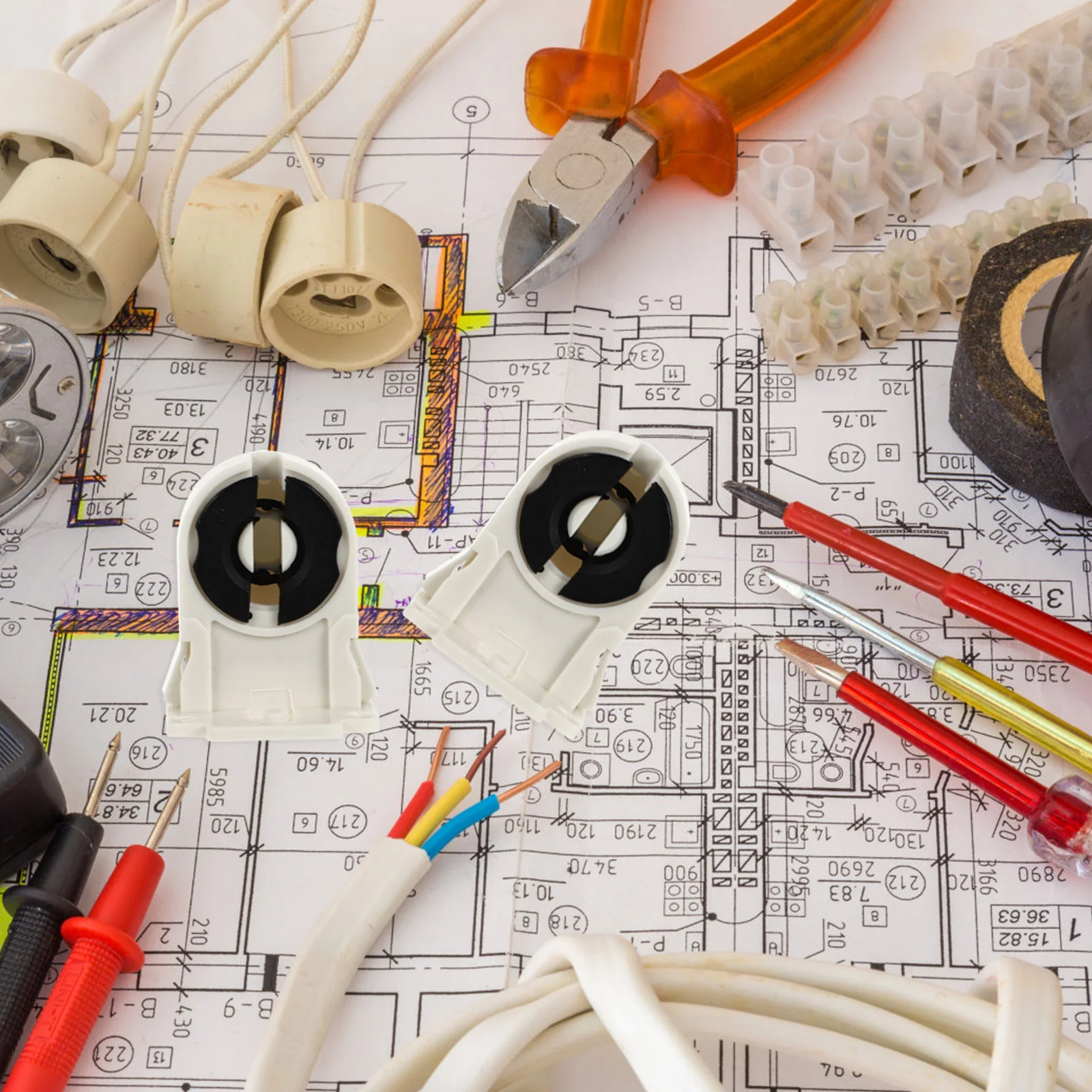 20 шт. держатель лампы ножки люминесцентные аксессуары лампочки головка бытовой