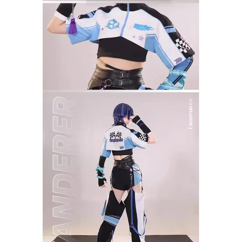 Фото didi 211【Wetrose】 Wanderer Racer Doujin Косплей Игра Genshin Impact SR Повседневная одежда Костюм Scaramouche Хэллоуин №4