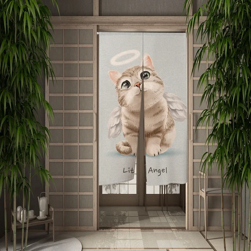 Забавное животное кошка дверь куратин медведь собака японская дверная