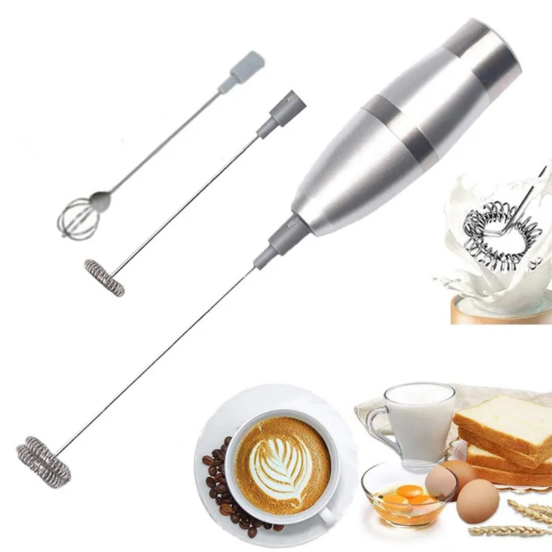 

Z30 Electric Blender Milk Frother Stainless Steel Egg Whisk Mini Mixer Handheld Foam Maker For Coffee Battery Operated Beater