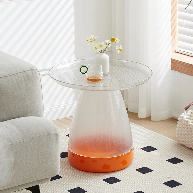 Круглый журнальный столик для гостиной балкона простой макияжа небольшой