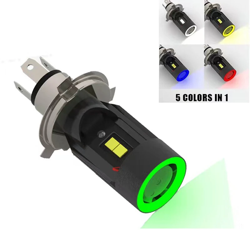 Подключи и работай 30 Вт 3200 лм фотоэлемент H4 Автомобильная фара ближнего и дальнего света HS1 P43T мотоцикл автомобильный скутер фотоэлемент глаз ангела синий белый 6000K 12/24 В