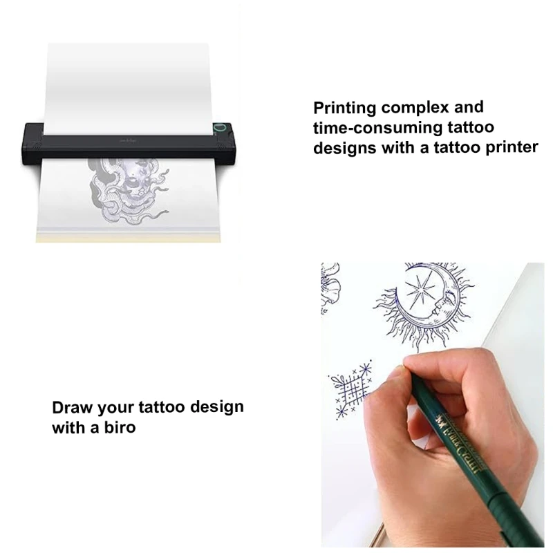 40 листов бумаги для татуированных трафаретов формата А4 простая в использовании