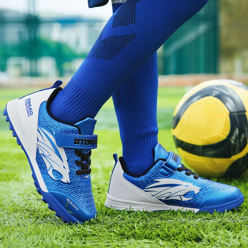 33-39# Personality Stylish And Comfortable Boys Girls Training Game Sneakers Indoor Outdoor Lawn Youth Student Soccer Shoes