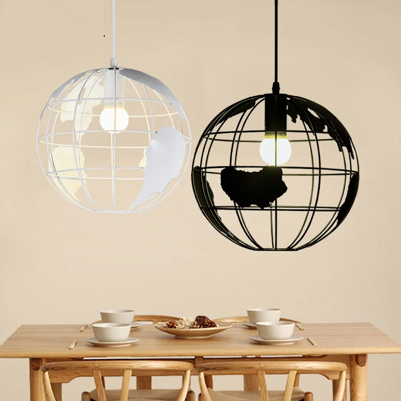 Nordic Modern Simple Wrought Iron Chandelier Creative Cool Hallway Aisle Study Restaurant Lights Globe Children |