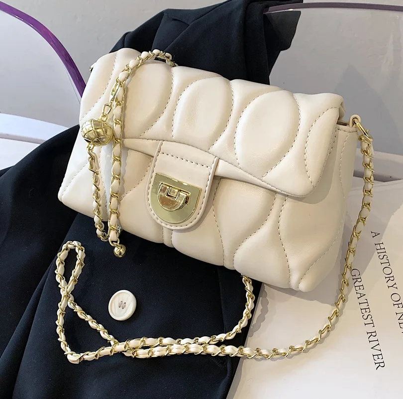 

Popular Small Bag Women's Bag 2022 New Niche Design Rhombus Chain Shoulder Messenger Bag Texture Small Square Bag