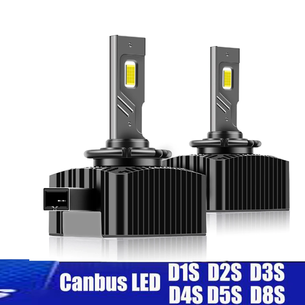 

2Pcs D1S D2S D3S D4S D8S LED Headlights HID D1R D2R D3R D4R D8R Bulb 110W 58000LM Car Light Turbo Lamp Canbus 6500K Automobile