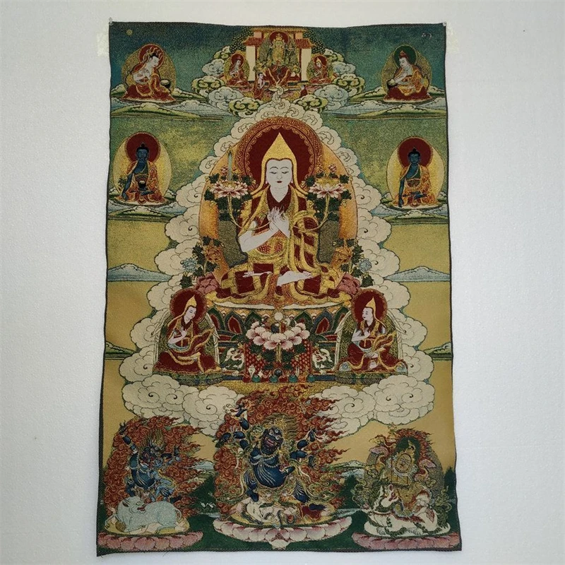 

Tibetan style Tangka Buddha embroidery painting,Zongkaba,exquisite household religious decoration painting,auspicious decoration