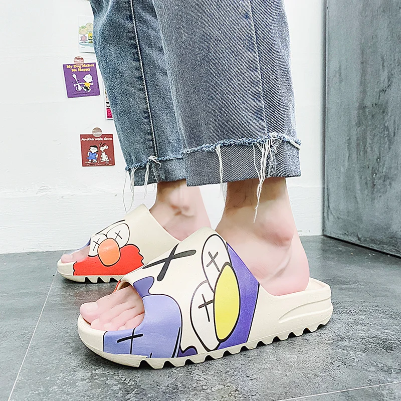 

Luxury Slippers Men Summer Sandals Fashion Cartoon Casual Home Slipper Shoes EVA Non-slip Beach Shoes Slides Outdoor Sandals New