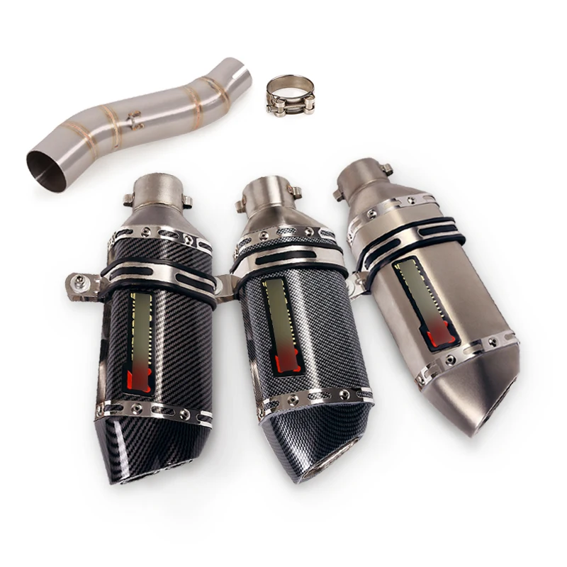 

Motorcycle Exhaust system For Honda CBR300 CB300F cb300\f until 2021 Mid Pipe Removable DB Killer Middle Link Stainless 51mm