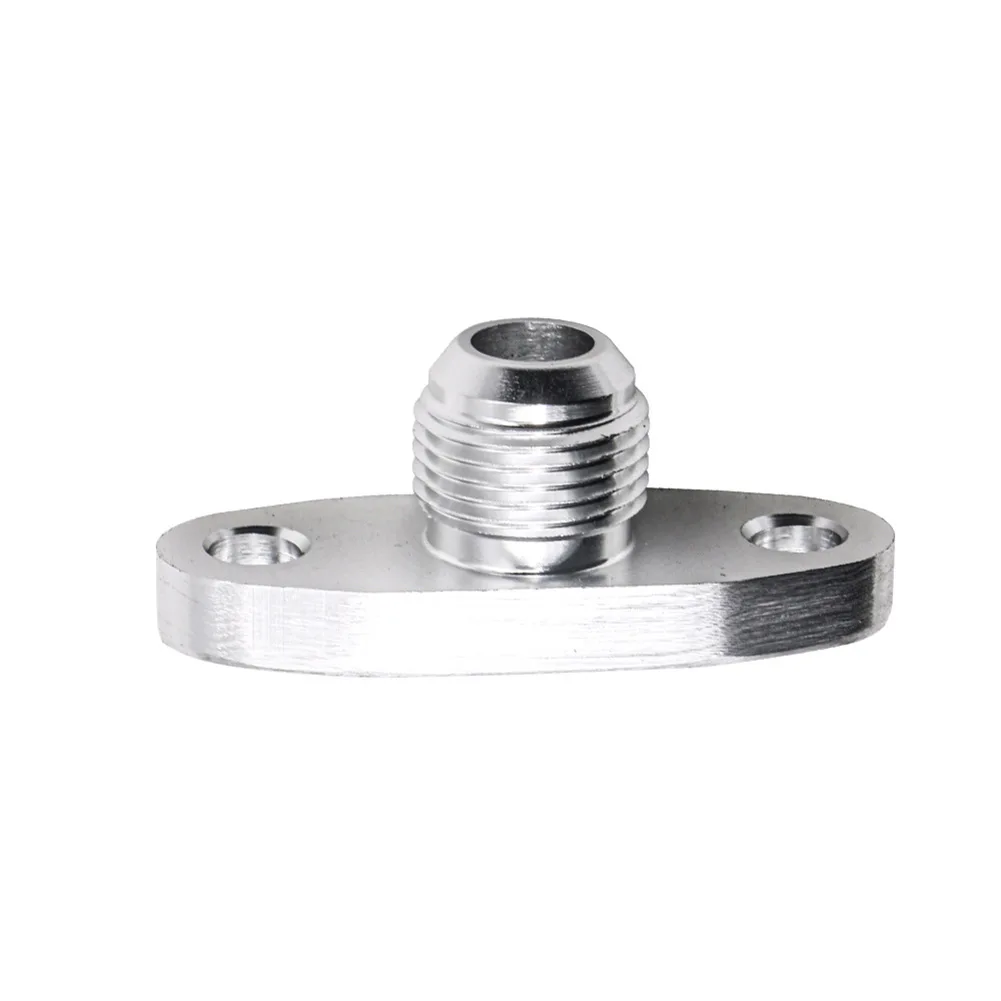 

Turbo Oil Drain Outlet Flange Gasket Adapter Kit Set 10AN 10 AN Fitting T3 T4 M8x1.25mm Bolts