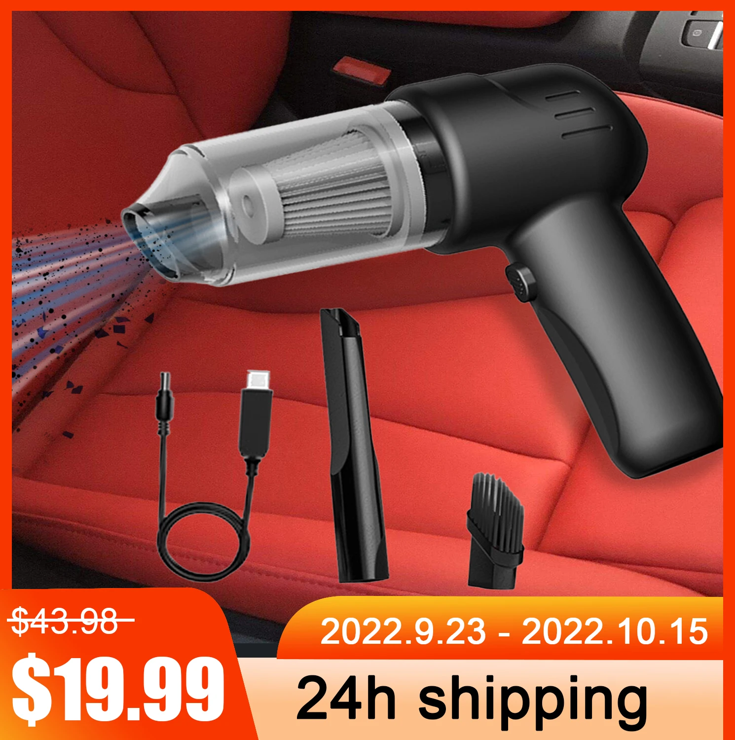 

Cordless Vacuum Cleaner,9000Pa Strong Suction Portable Car Vacuum Cleaner with HEPA Filter, Rechargeable for Home Keyboard Car