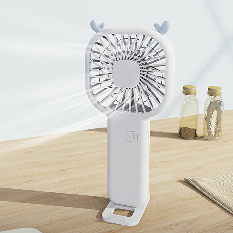 

Usb Handheld Small Fan Cartoon Mini Portable Creative Desktop Office Mute Charging Student Holding Small Electric Fans