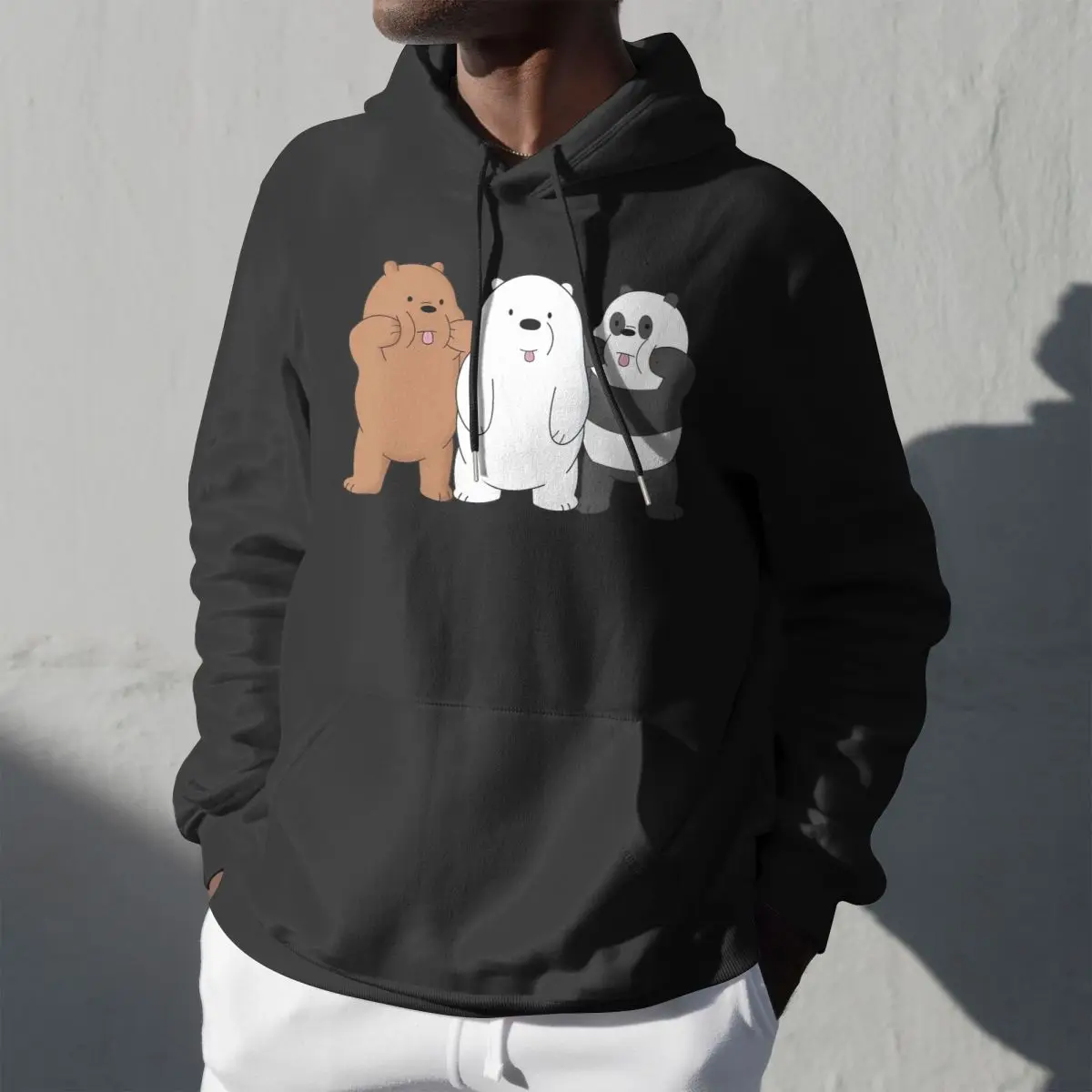 Мужская Флисовая Толстовка с капюшоном длинным рукавом