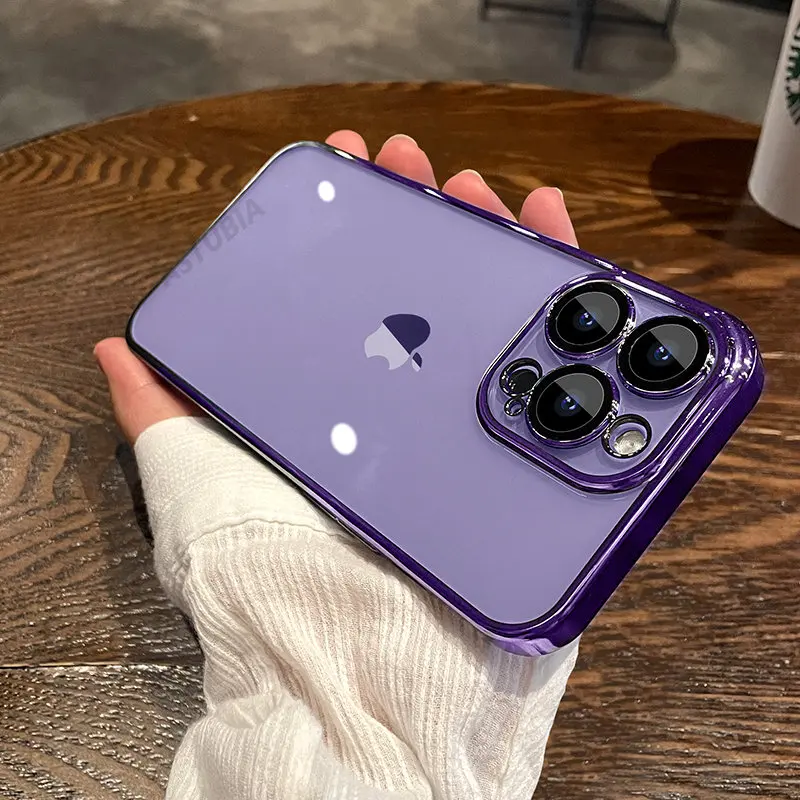 

Роскошный прозрачный матовый чехол с квадратной рамкой для iPhone 12 11 Pro Max Mini X XR XS 7 8 Plus SE 13 14 Pro Max, мягкий силиконовый чехол