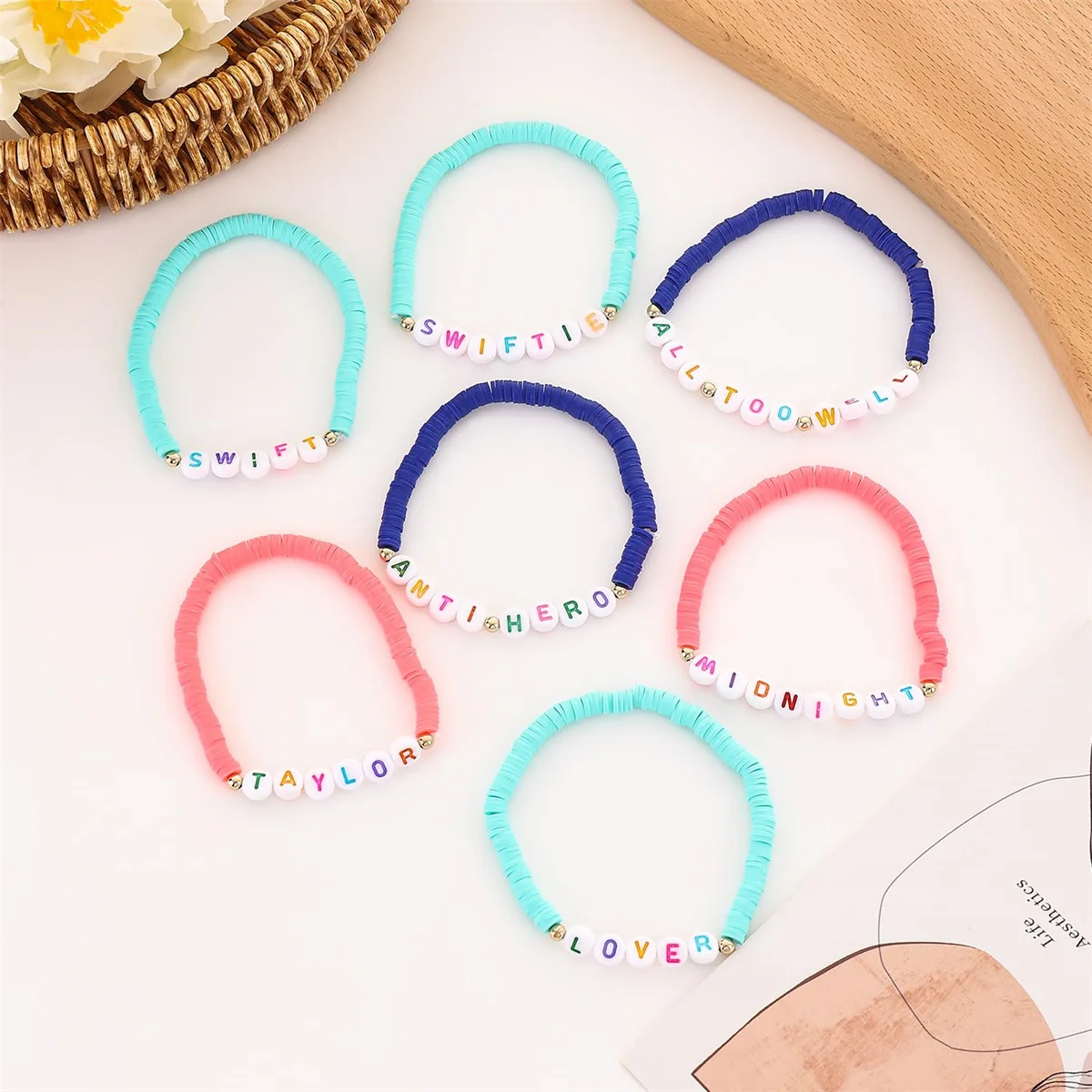 Taylor Bracelets Inspired Friendship Bracelet Set for Women 1989 Lover Outfits Bracelet Music Jewelry Gifts for Swiftie Fans