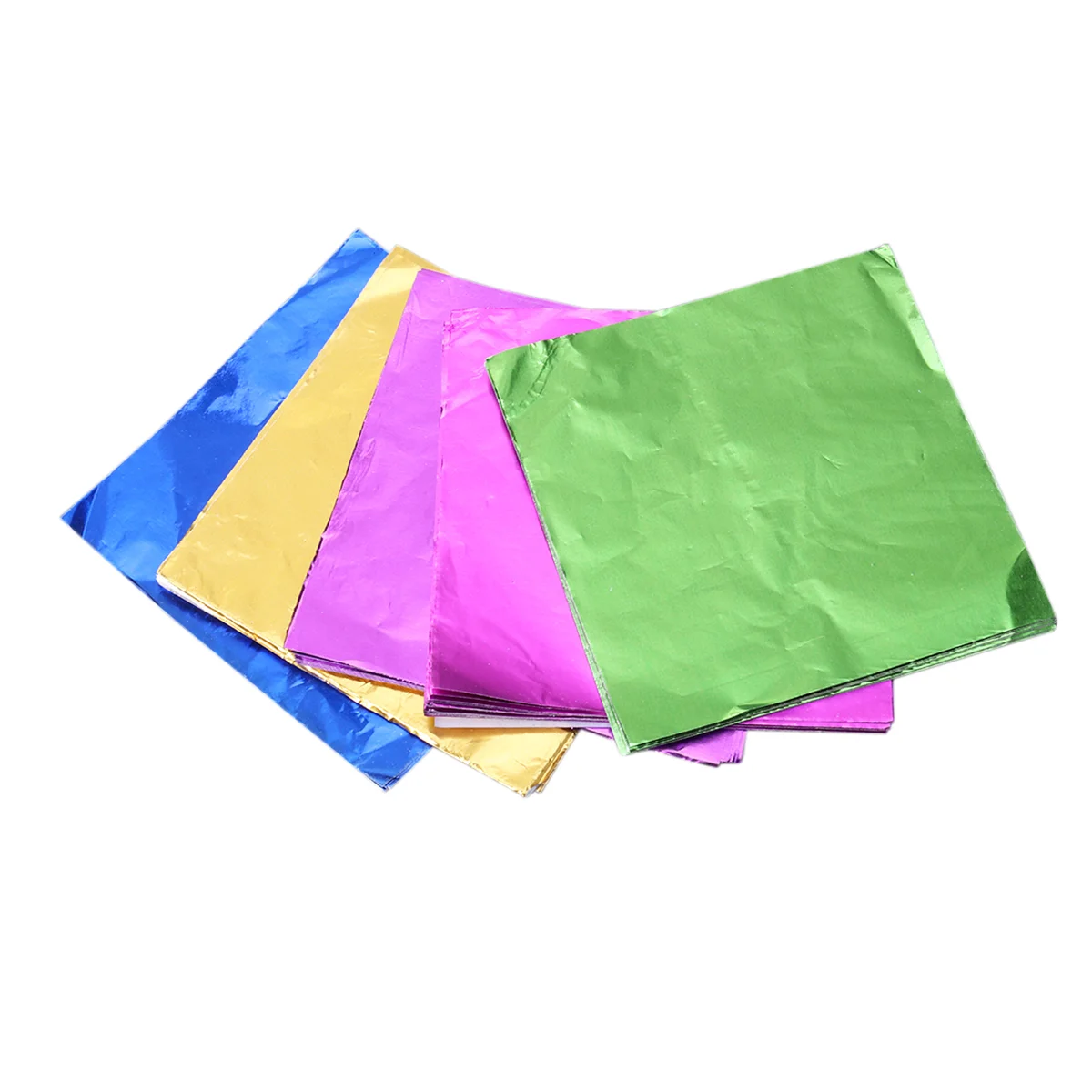 

Paper Foil Wrapping Square Aluminium Chocolate Wrappers Craft Leaf Candy Sheet Packaging Metal Gold Lolly Sweetsdecorative