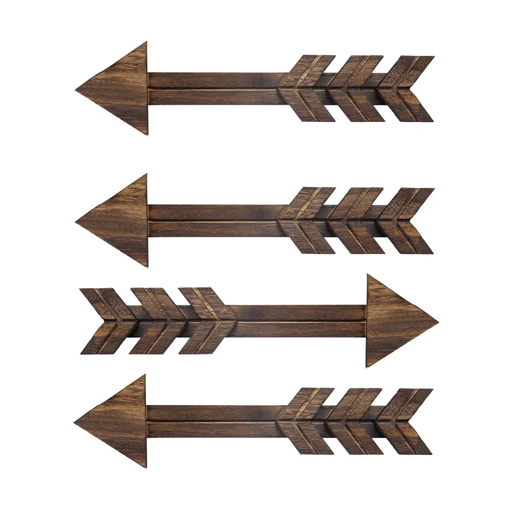 

2/3/4 pcs Retro Wooden Arrow Hanging Personality Arrow Wall Decoration Hanging Ornament for Bar Restaurant Cafe Shop