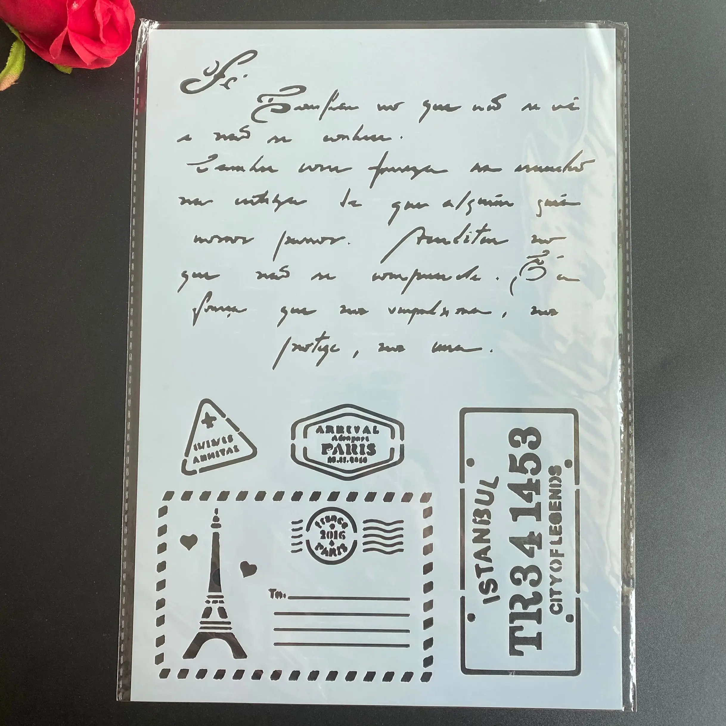 DIY трафареты Настенная картина фотообои карточка шаблон A4 29*21 см письмо железная