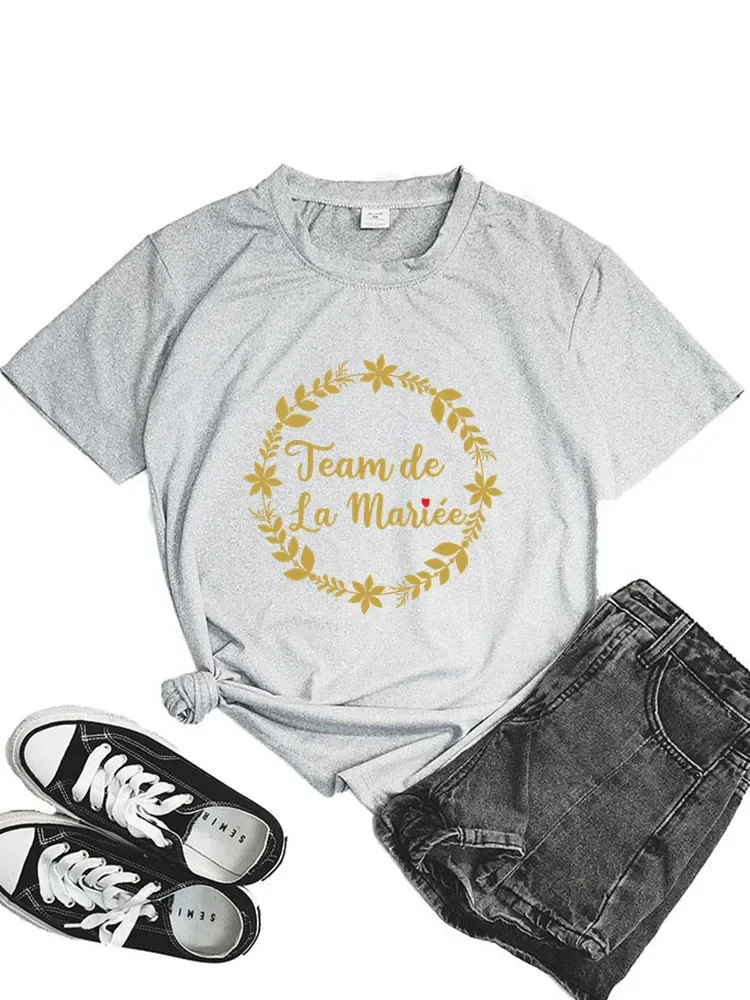 Французская надпись La Team женская футболка для невесты женский топ свадьбы