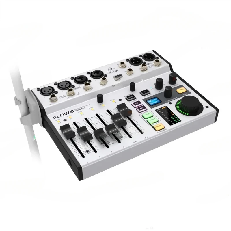 Behringer flow8 8-входной цифровой микшер USB/аудиоинтерфейс с фантомным питанием 48 В для