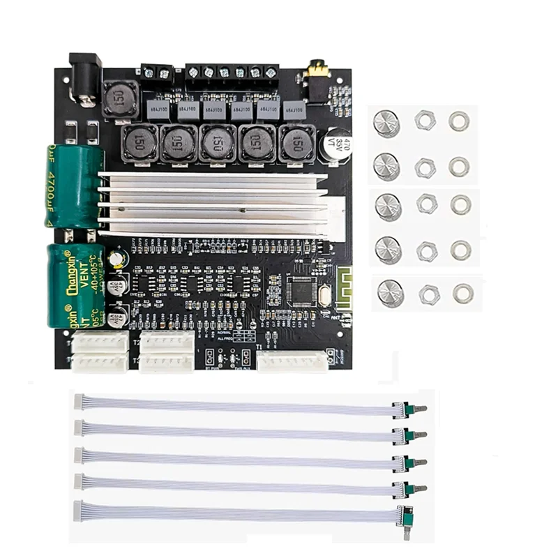 

-TB22P Bluetooth5.1 Power Amplifier Board 2.1Channel 2X50W+100W TPA3116D2 Amplifier Module Potentiometer Separate Type