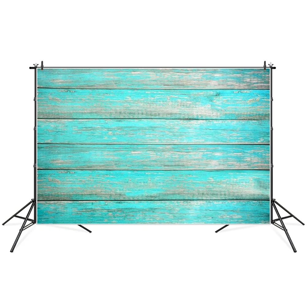 

Faded Lake Blue Wooden Plank Texture Photography Backdrops Custom Wood Board Floor Decoration Ins Studio Photo Backgrounds Props