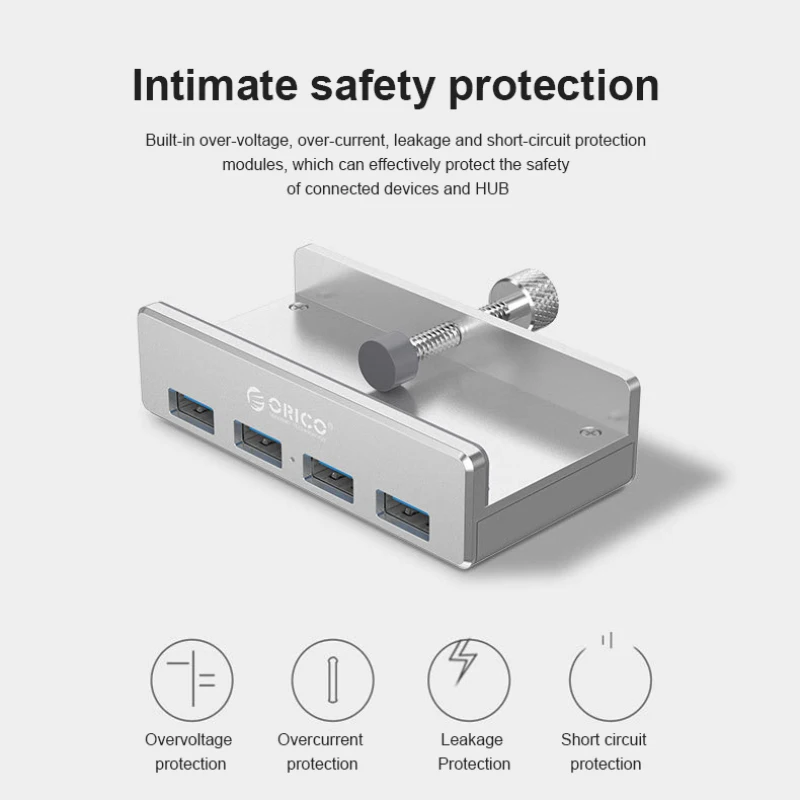 Порт Micro Power из алюминиевого сплава Mh4pu Usb3.0 Hub расширения типа карты Hub Пряжка типа 4-Port Usb3.0 карта для ноутбука