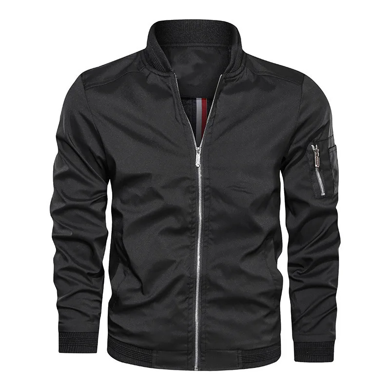 

Men's Flying Jacket Casual Streetwear Male Jackets And Coats Spring And Autumn Simple Windbreaker Outwear British Style Coats