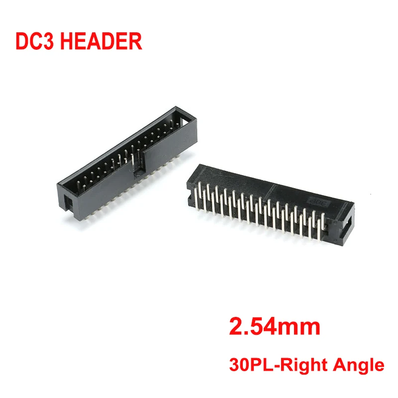 10 шт./лот 2x15 разъем штырьковый прямоугольный разъем 30 Pin 2,54 мм Шаг двухрядный 2*15 DC3 Box соединитель