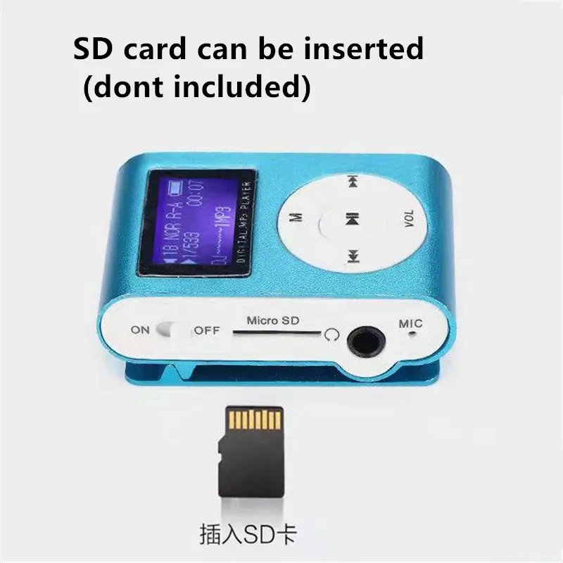 Мини MP3-плеер с ЖК-экраном музыкальные плееры USB-разъемом и поддержкой карт Micro SD TF