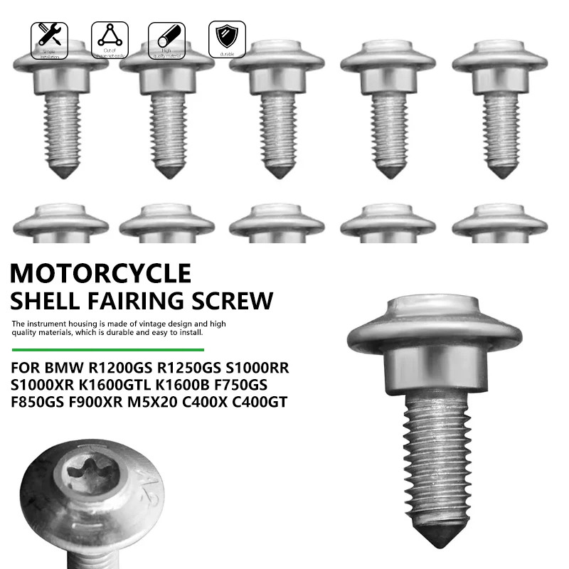 M5x20 C400x C400gt Vin Winkel Motocycel Obтекателя Ракушки Для Bmw R1200gs R1250gs S1000rr S1000xr K1600gtl K1600b F750gs F85...