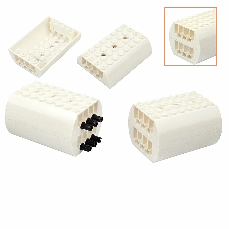 MOC технический строительный блок 8x6x2 изогнутые специальные кирпичи 8x8x2