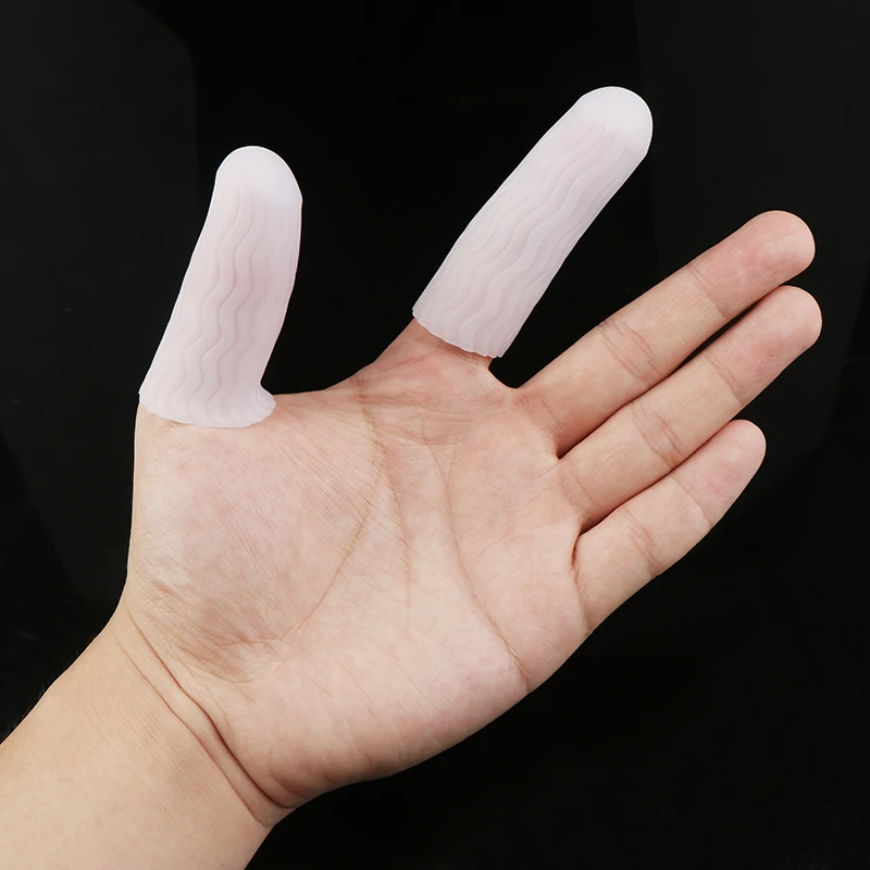10pcs  Silicone Gel Tube Hand Bandage Finger Protector Anti-cut Heat Resistant Finger Sleeves Great Cooking Kitchen Tools images - 6
