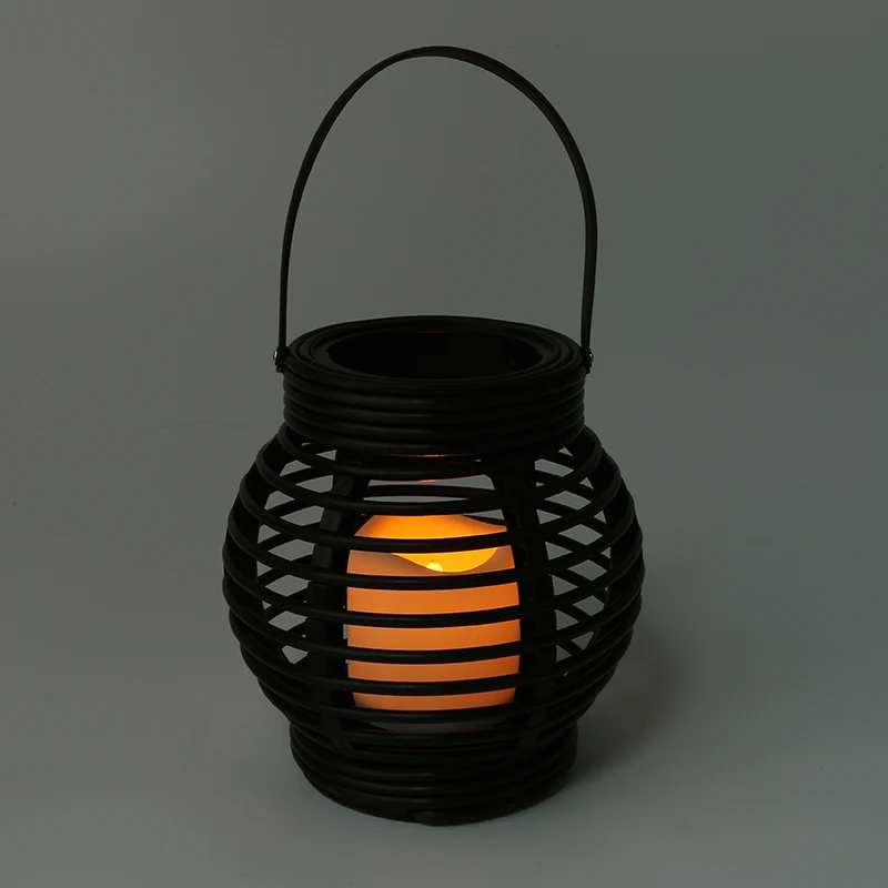 Craft Rattan Candle Lamp Plastic Portable Lanterns Stage Props Decor Lamps Courtyard Interior Hanging Lights Outdoor Lighting