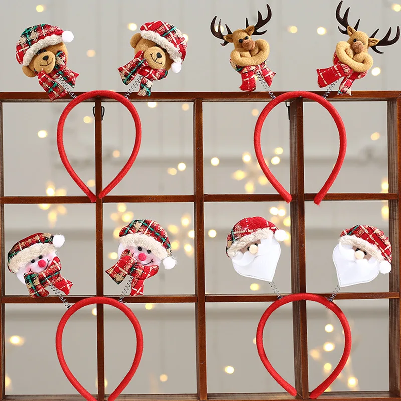 

2023 Christmas Decorations Cartoon Headband Head Buckle Headband Children Gifts Christmas Party Supplies Christmas Decorations