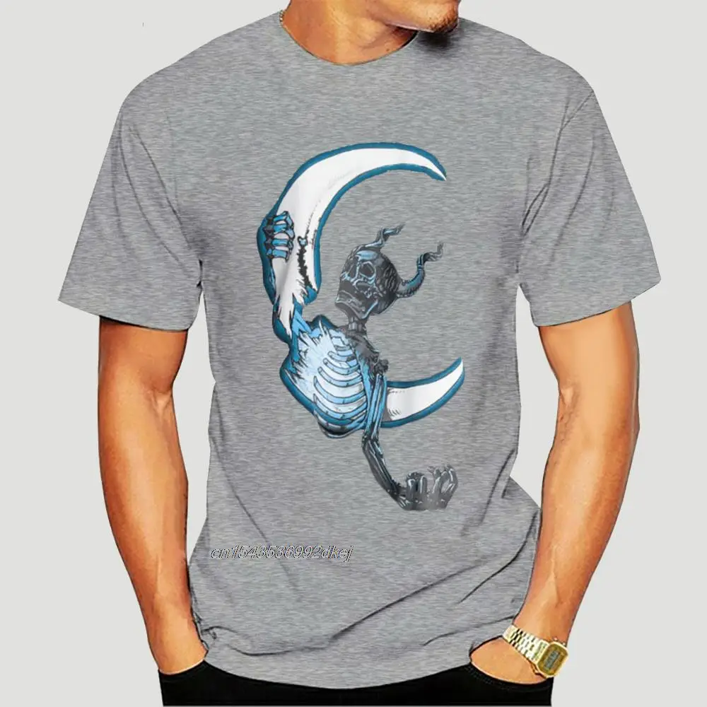 

GONTHWID Lightning Skull Moon Print Streetwear T-Shirts Streetwear Hip Hop Casual Punk Rock Short Sleeve Tees Mens Tops 0533A