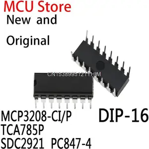 10PCS New and Original MCP3208 DIP-16 MCP3208-I/P DIP TCA785 TCA 785 2921 PC847 LTV-847 MCP3208-CI/P TCA785P SDC2921 PC847-4