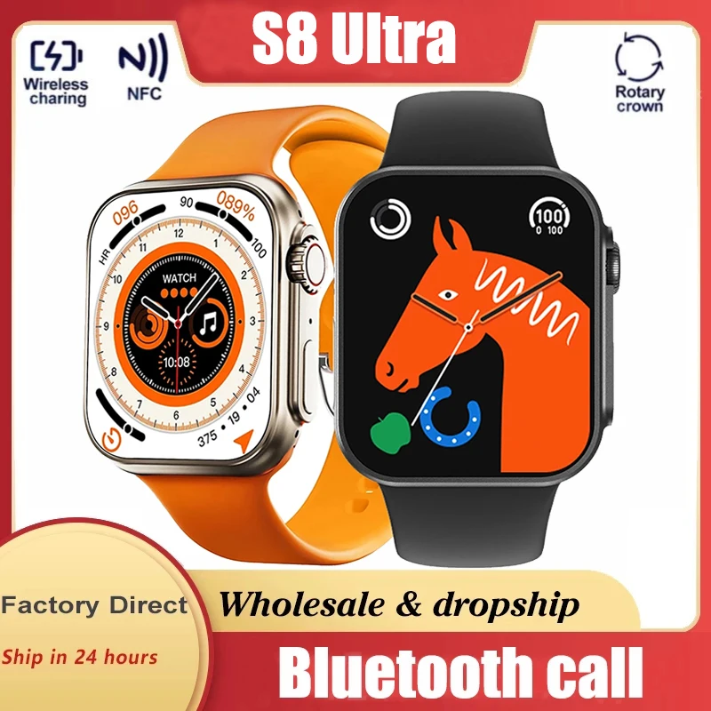 

Original S8 Ultra Smartwatch Bluetooth Call Smart Watch Men Women Wireless Charging NFC Watch Ultra Series 8 for Apple Xiaomi